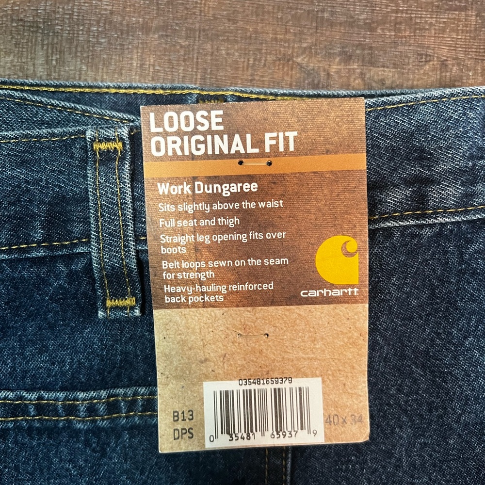 Carhartt Blue 40x34 Loose Original Fit Jeans Classic Denim - Picture 2 of 5